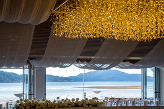 Beach Pavilion Fairy Light Square Chandelier 2.4M