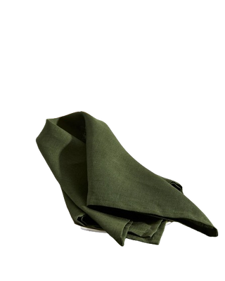 Olive Green French Linen Napkin