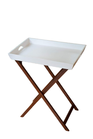 Venue White/Brown Legs Butlers Tray