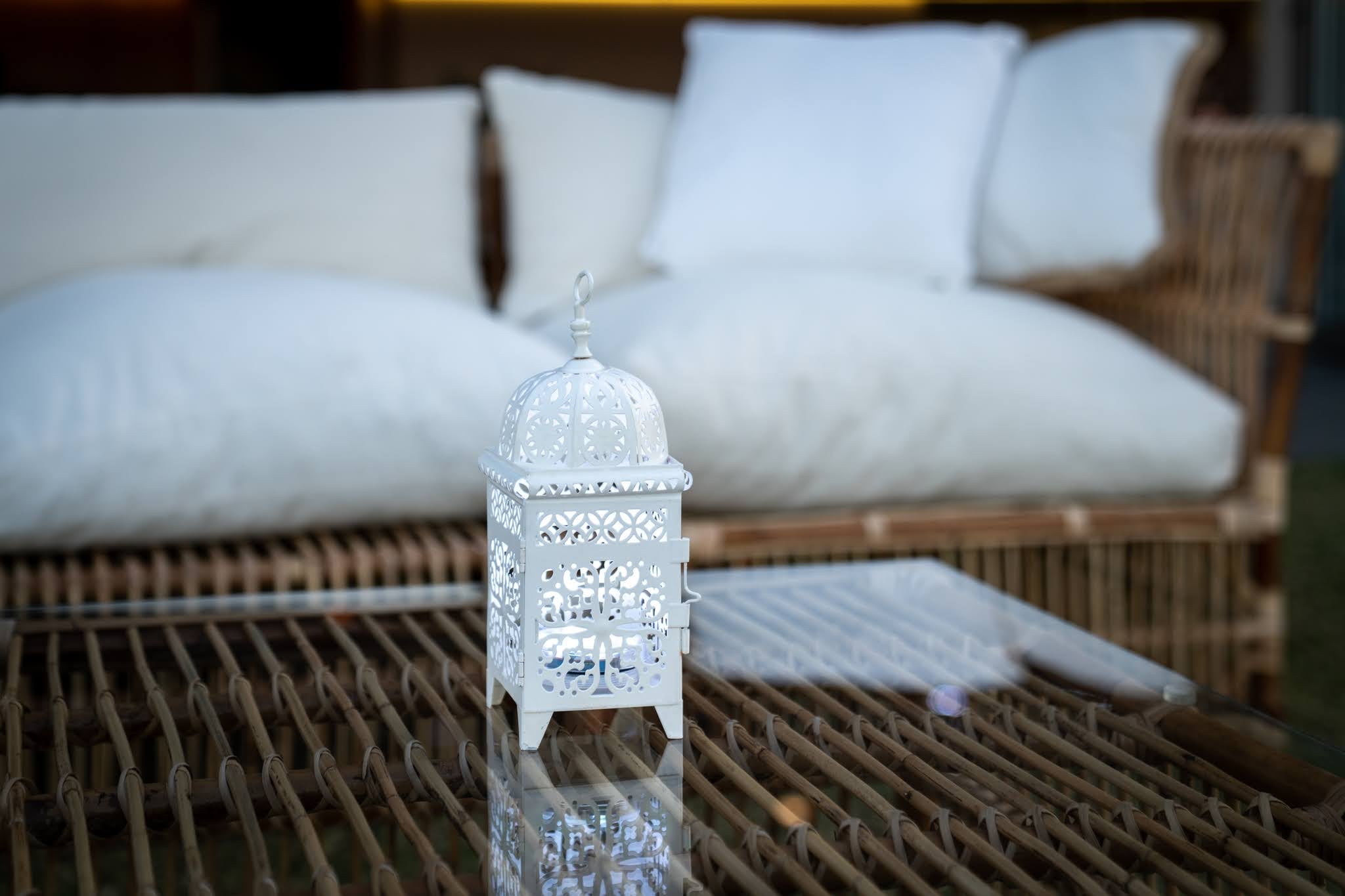 Small White Moroccan Lantern