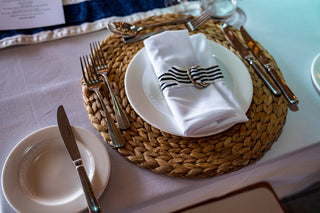 Blue & White Stripe Napkin Ring
