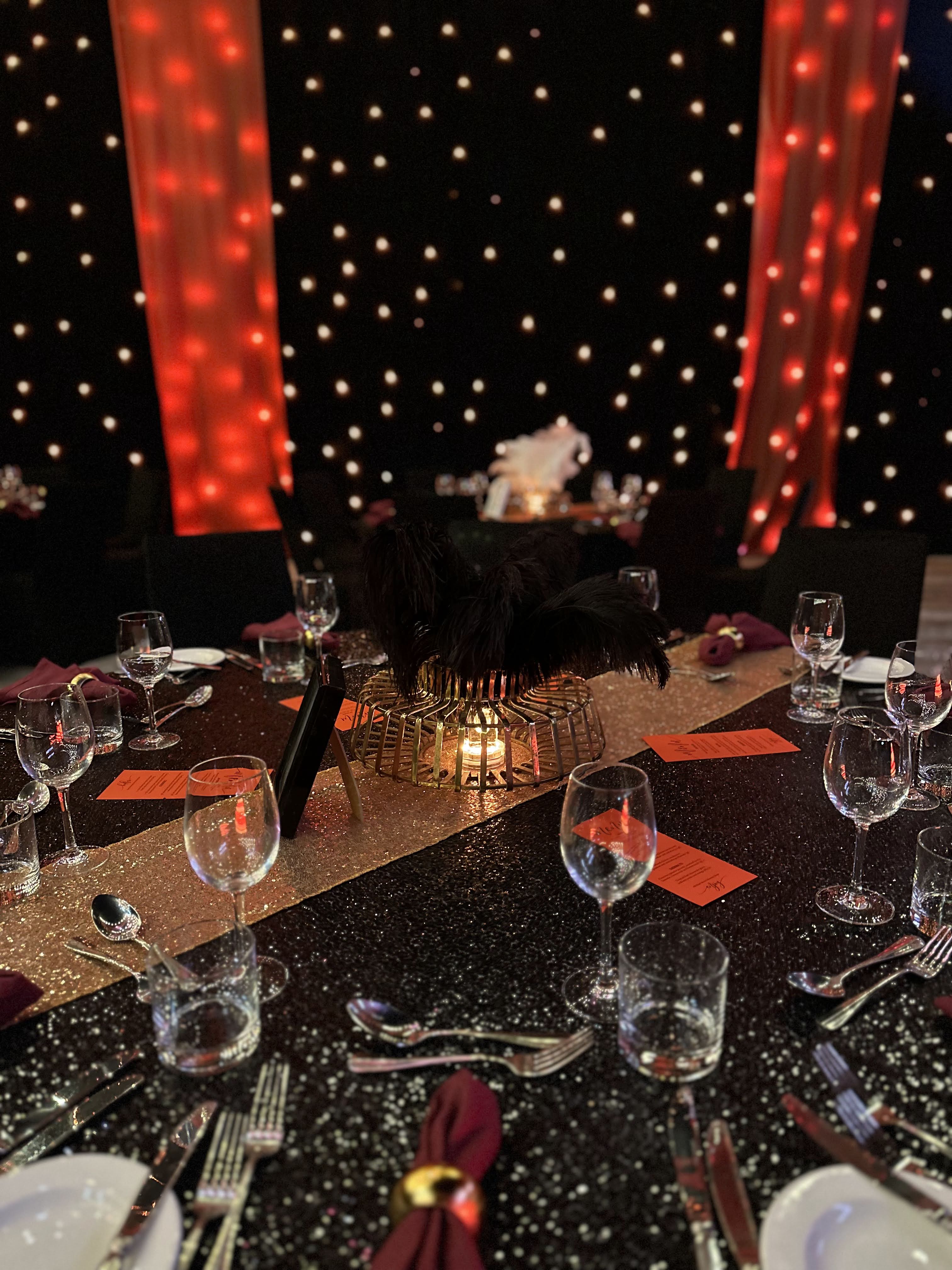 Black Sequin Round Table Cloth