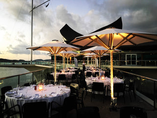 Bommie Deck Fairy Lights on Umbrella Poles