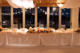 Pale Peach Cheesecloth Table Runner