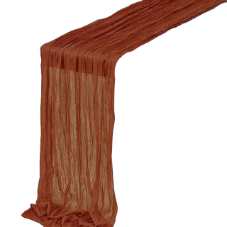 Rust Cheesecloth Table Runner