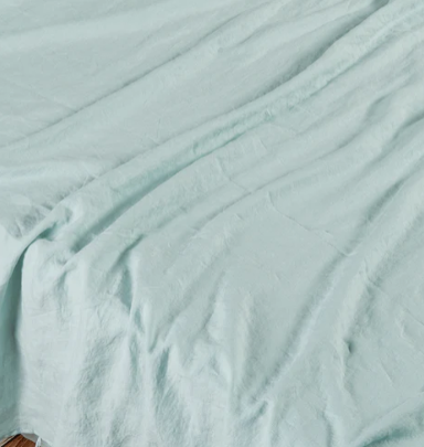 Light Blue French Linen Table Cloth