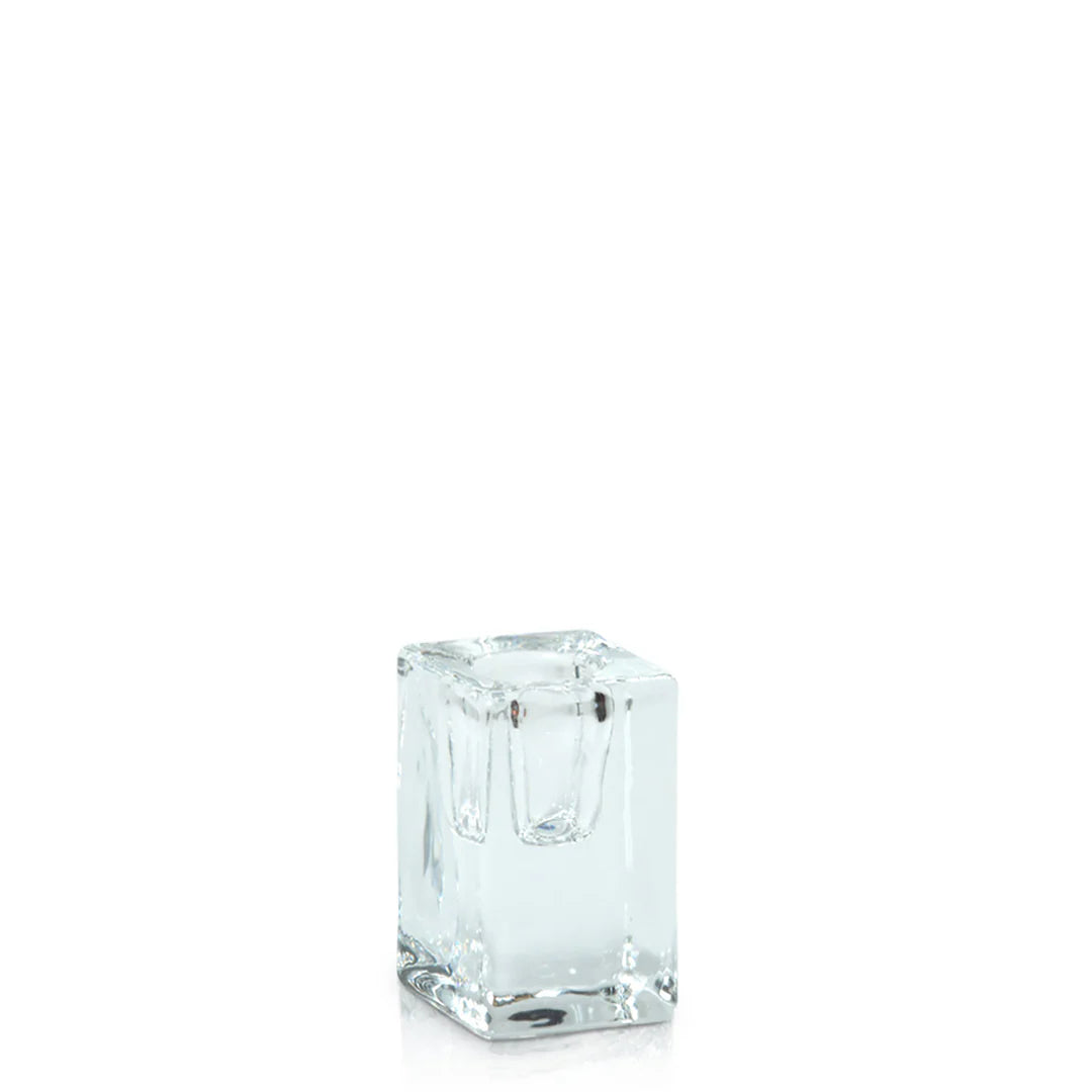 Glass Square Taper Candle Holder