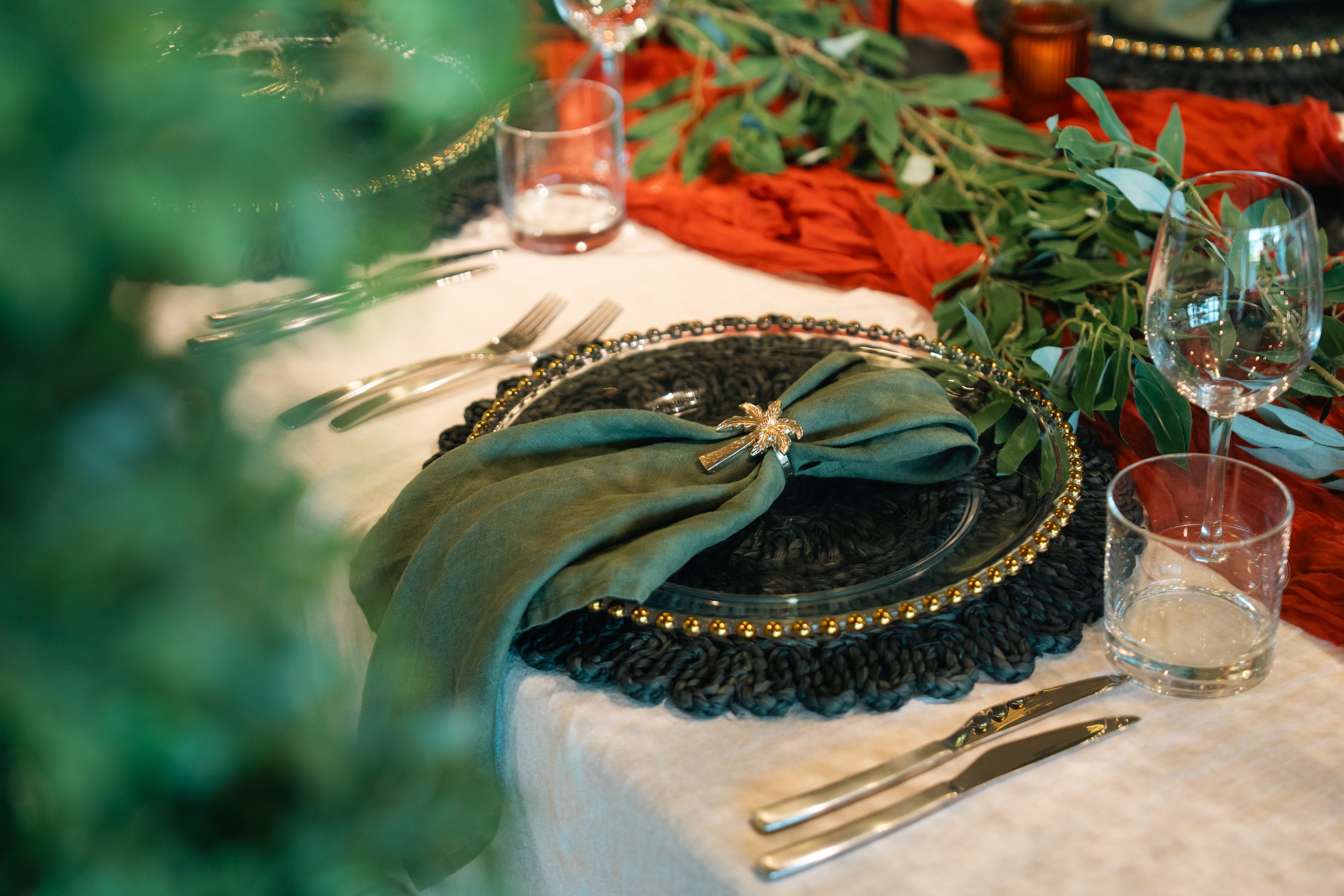 Gold Palm Napkin Ring