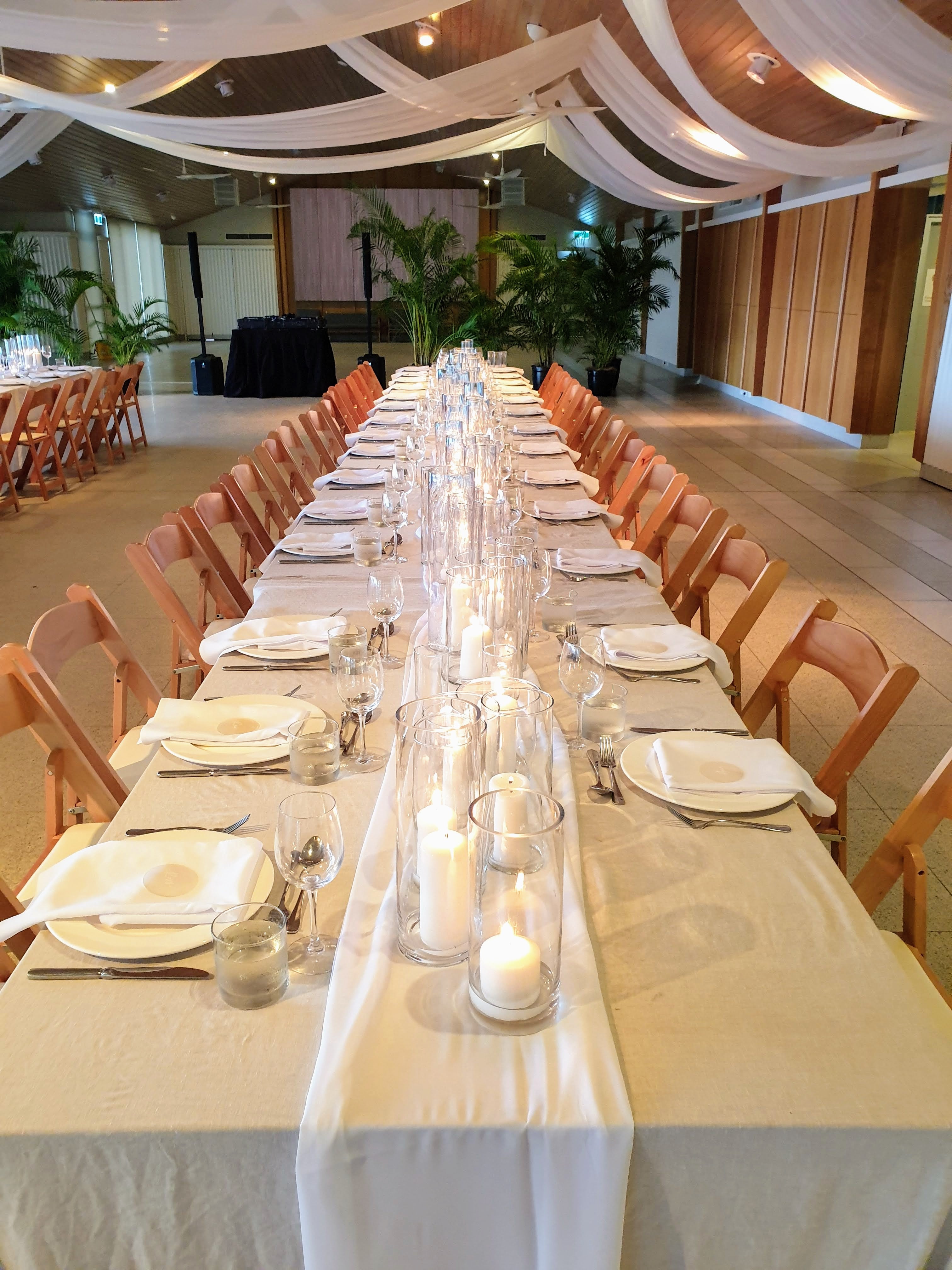 White Chiffon Table Runner