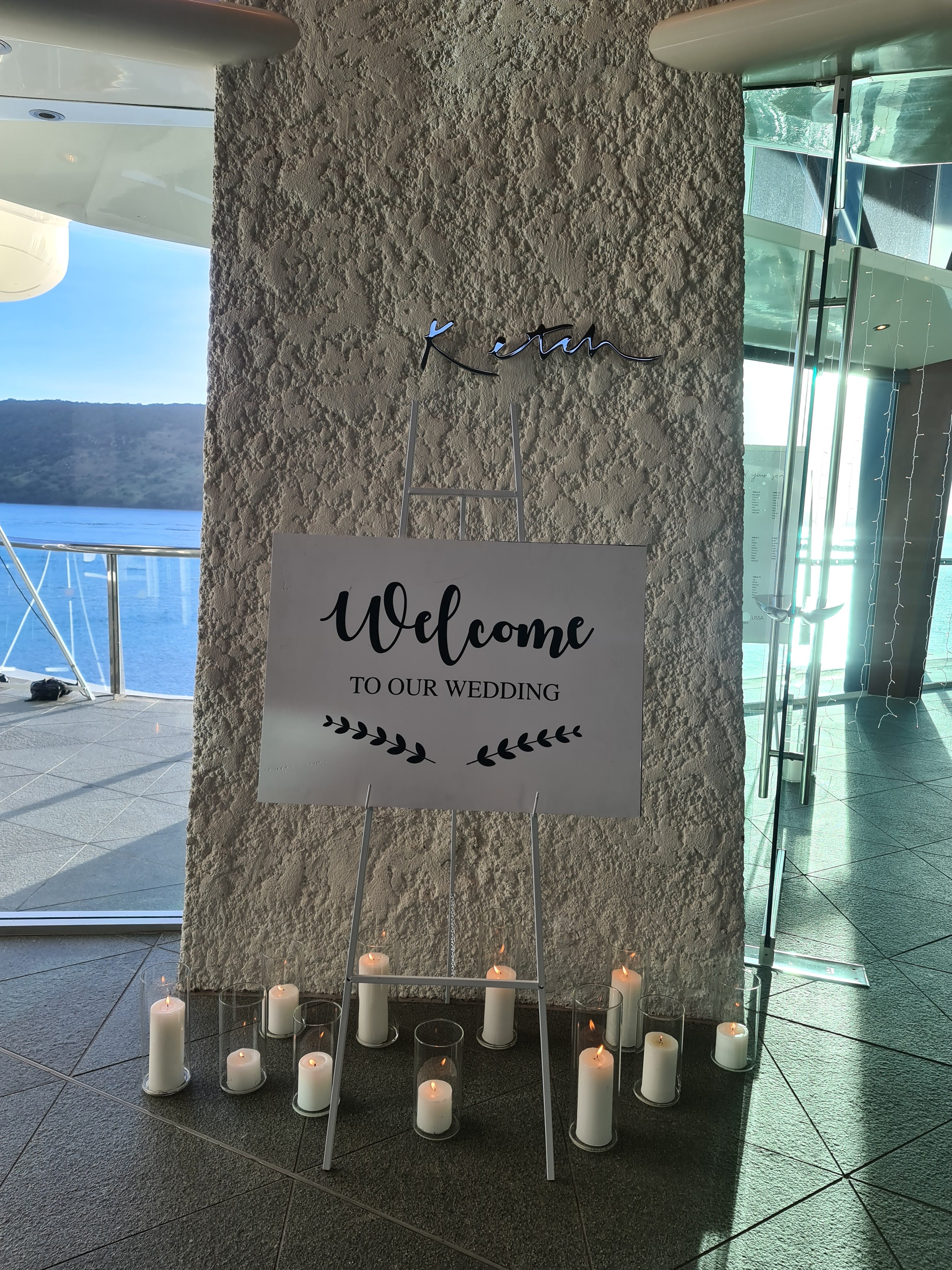 White/Black 'Welcome to our Wedding'