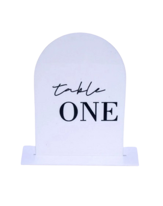 White Acrylic Arch Numbers