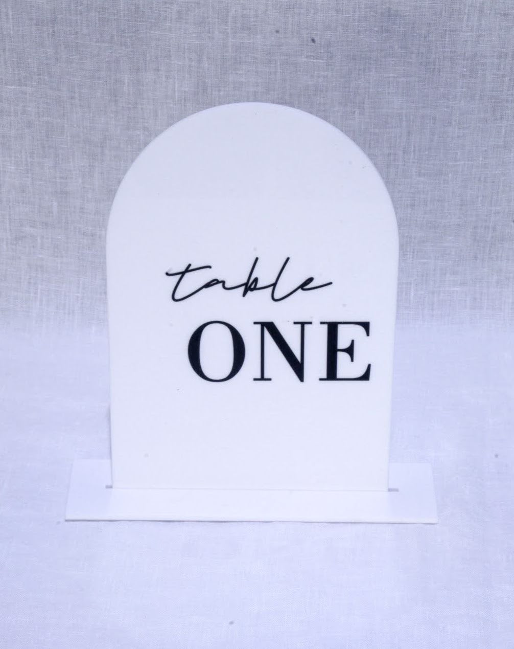 White Acrylic Arch Numbers
