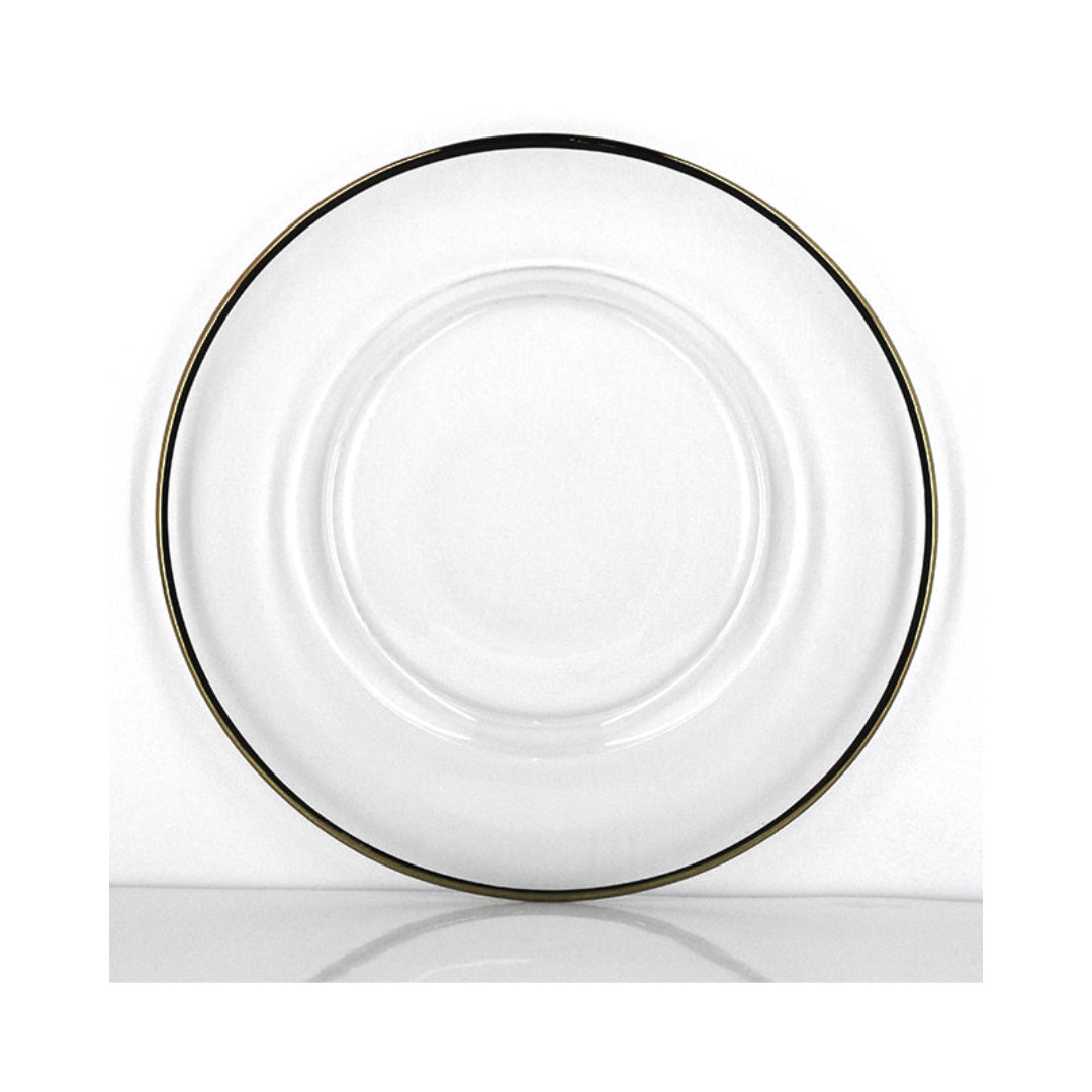 Glass Gold Rim Charger Plate