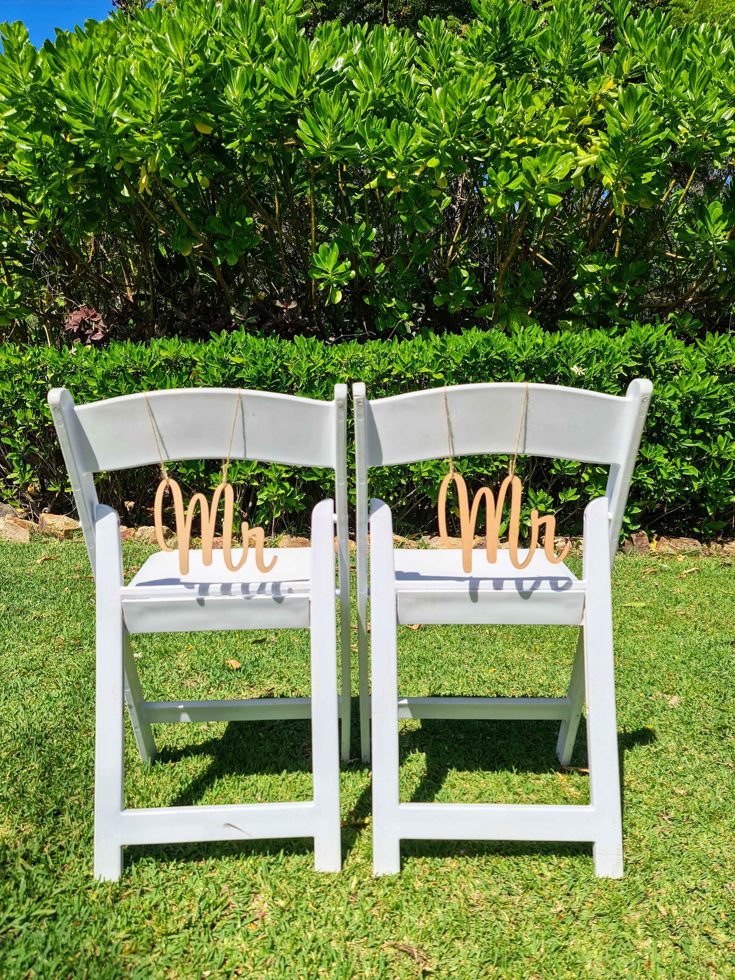 Wooden 'Mr & Mr'