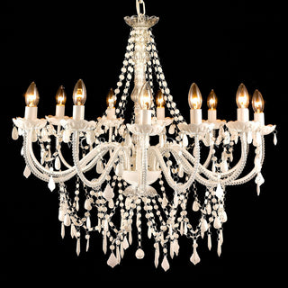 Ivory French Provincial Acrylic Crystal Chandelier
