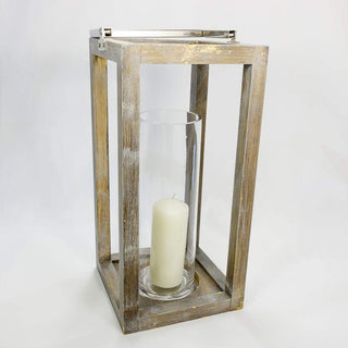 Wood & Silver Lantern
