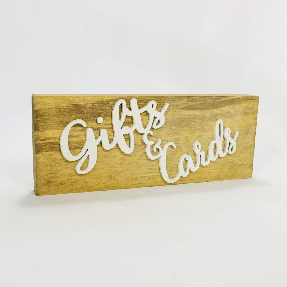 Wooden 'Gifts & Cards'