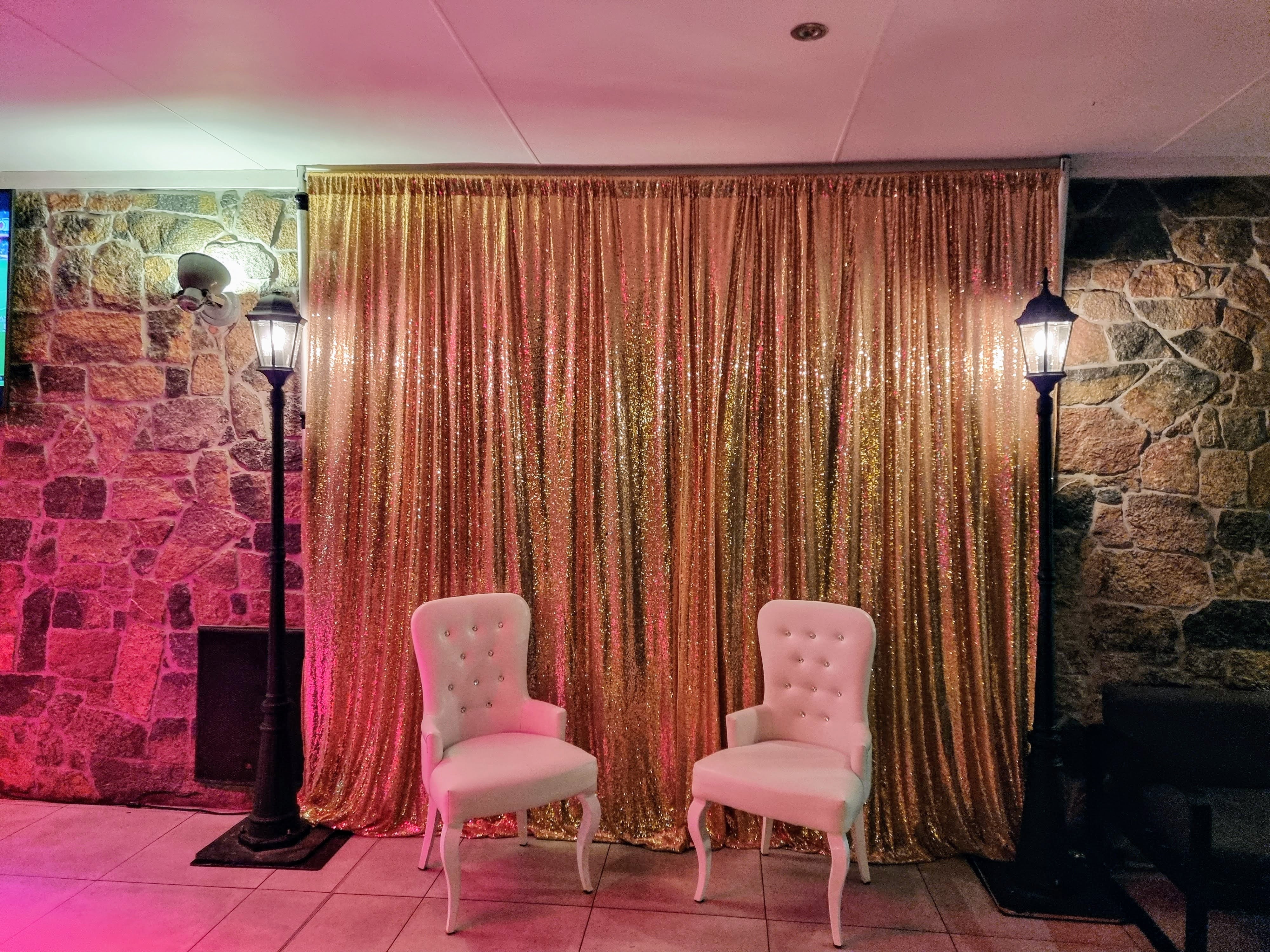 Gold Shimmer Curtain