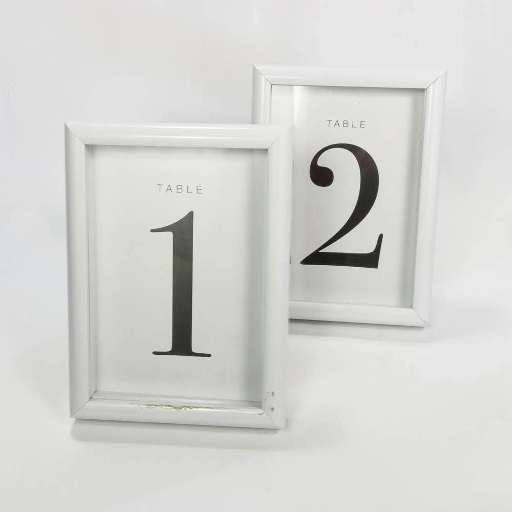 White Frame Numbers