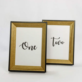 Black & Wood Frame Numbers 1 - 13