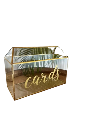 Gold Glass Card Box
