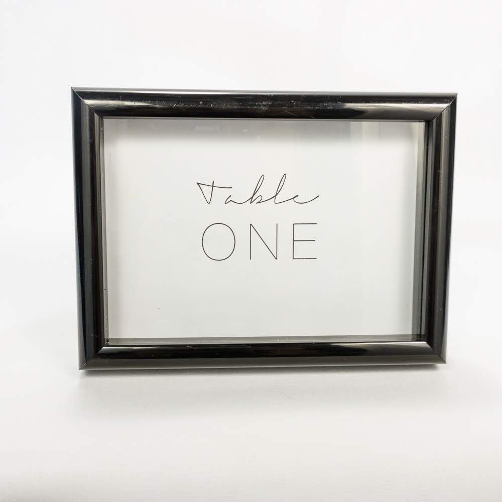 Black Frame Numbers 1 - 15