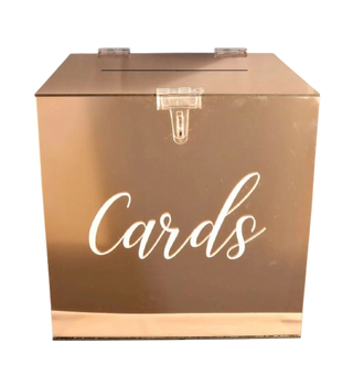 Rose Gold Large Perspex Card Box