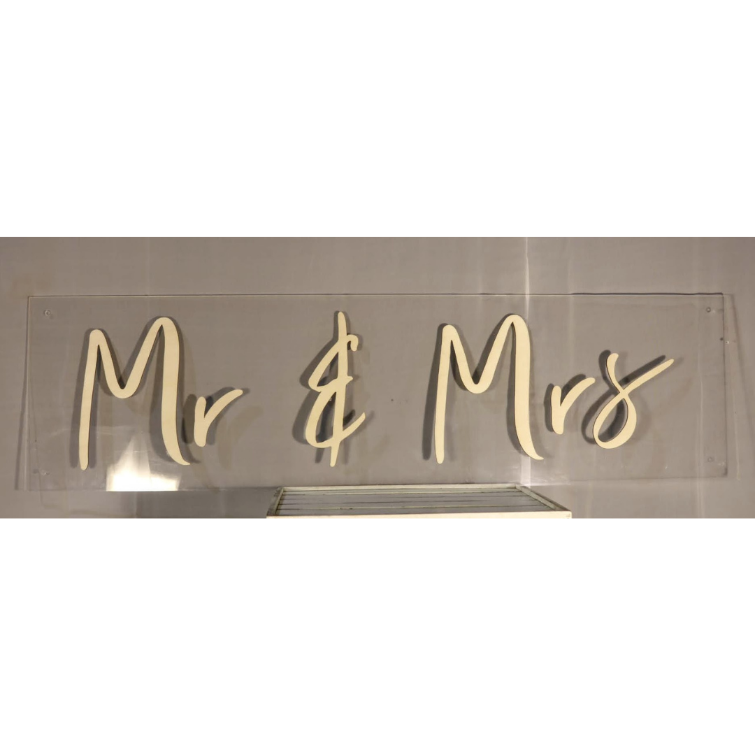 Acrylic 'Mr & Mrs'