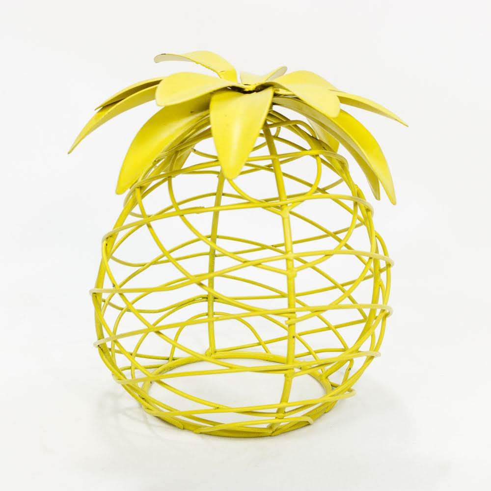 Feeling Tropical Pineapple Yellow Wire Tealight Holder