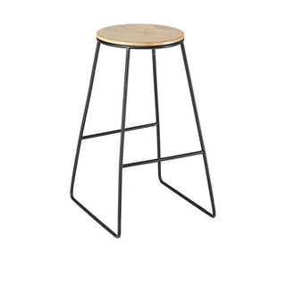 Timber Top Stool - Black