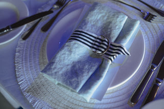 Blue & White Stripe Napkin Ring