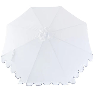 Scalloped White/Black Umbrella