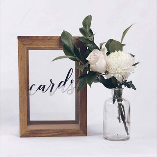 Timber & Silver Card Box